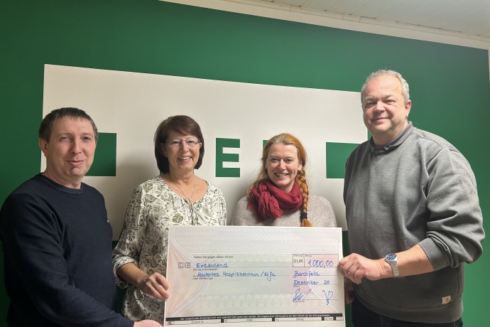 Spende 1000 Euro / KEM Krappmann Elektro-Montage GmbH